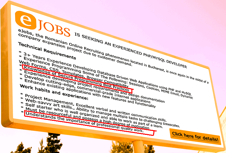 eJobs job posting - hahaha